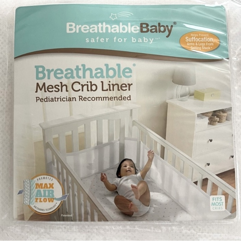 BreathableBaby Mesh Crib Liner White